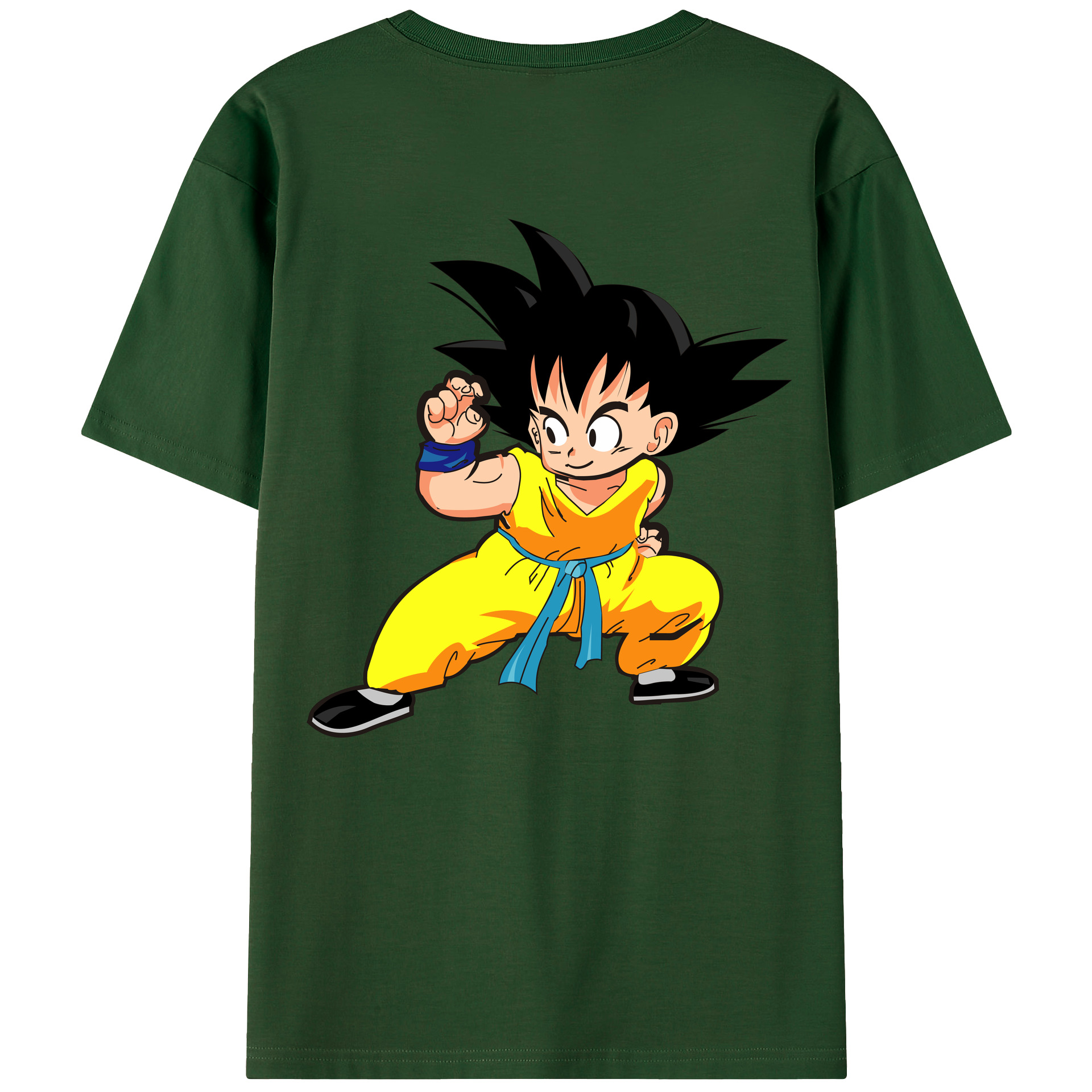 （画像用） ドラゴンボール 孫悟空（そん ごくう）Son Goku カカロット DRAGON BALL Kakarotto 綿100％半袖Tシャツ（背面プリント）